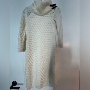 Calvin Klein Size S Cream Knit Dress